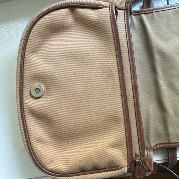 Ghurka Vintage No. 19 "The Pouch" khaki twill and leather purse - Picture 3 of 9